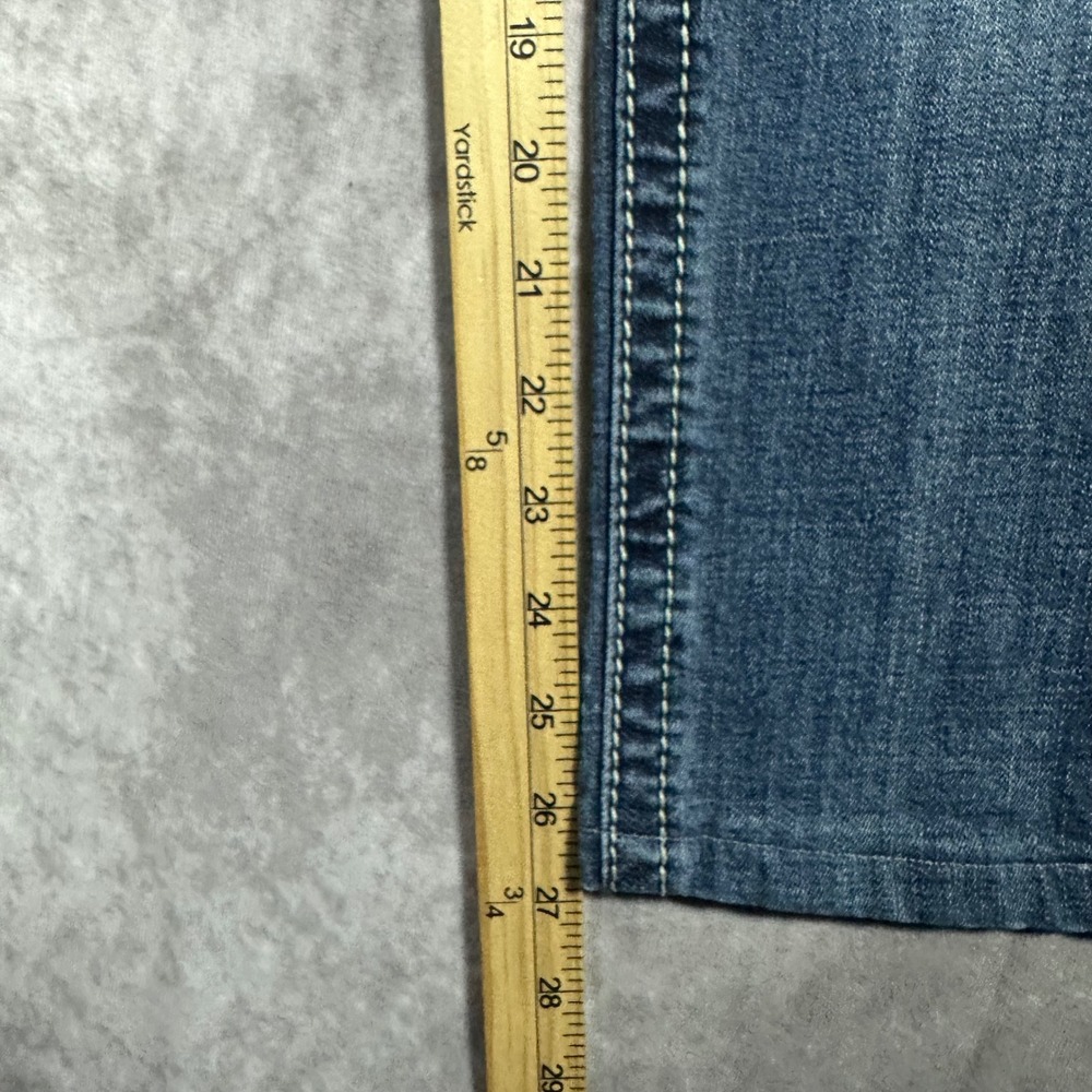 Miss Me Skinny Jeans Womens 28 Medium Wash Camo Embellished Cross Rhinestone Y2K - Picture 9 of 10